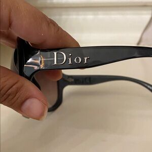 Authentic Dior Glossy 1 Black Sunglasses Oversized Vintage
